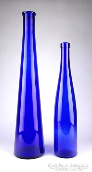1E205 Nagyméretű kék díszüveg pár 35-45 cm