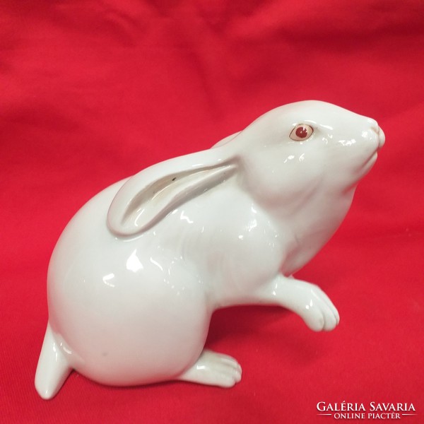 Herend large rabbit porcelain figure. 16 Cm.