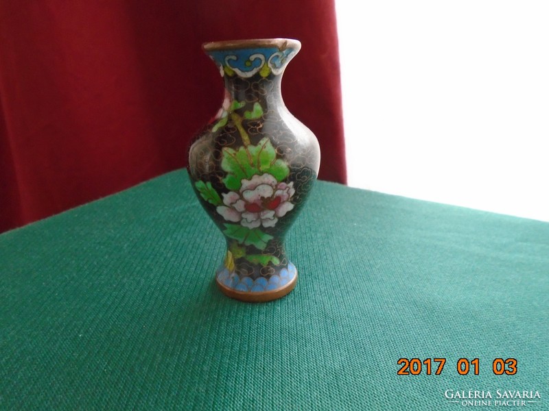 Antique Chinese split enamel cloisonné vase