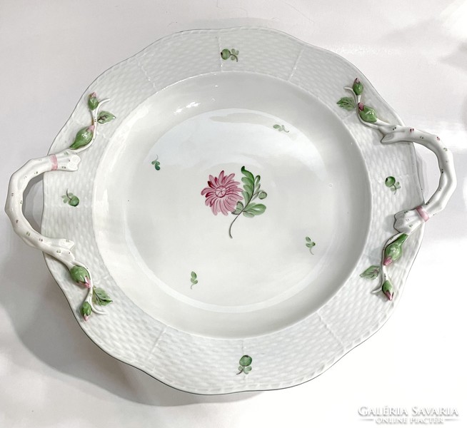 Huge Herend porcelain bowl with flower pattern