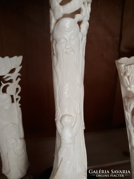 Bone carvings with distant oriental motifs