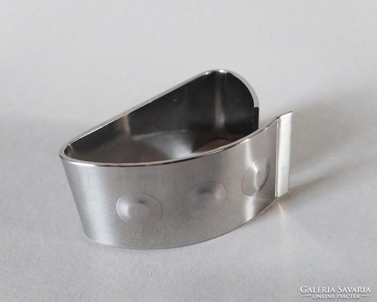 3db ritka Zepter design acél szalvétagyűrű, 2000-es évek
