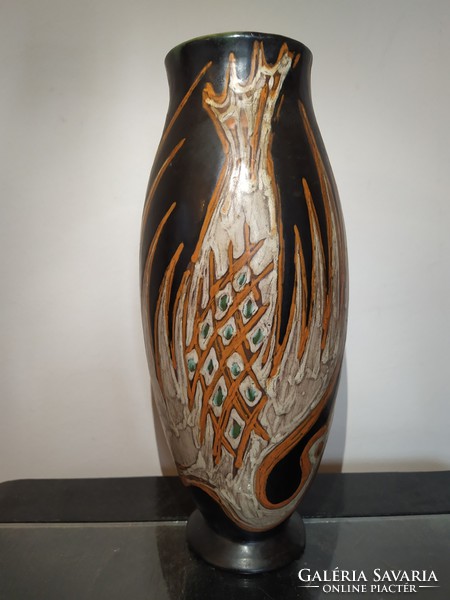 Lívia Gorka's large vase with a phoenix bird