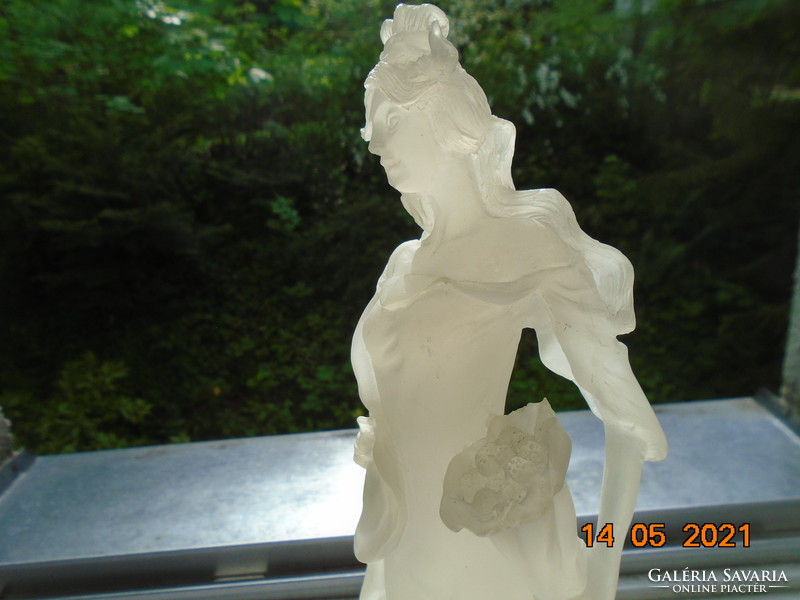 Translucent lalique opal glass effect handmade acrylic sculpture