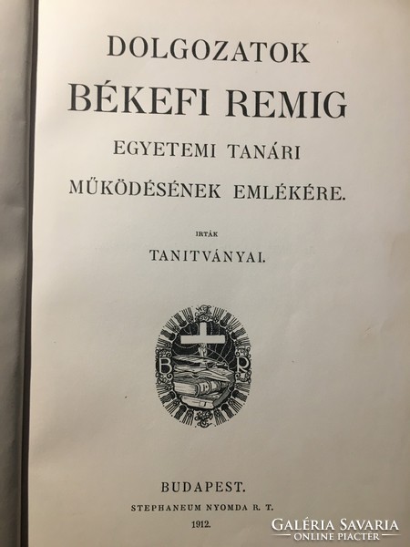 Békefi Remig Emlékkönyv / 1912