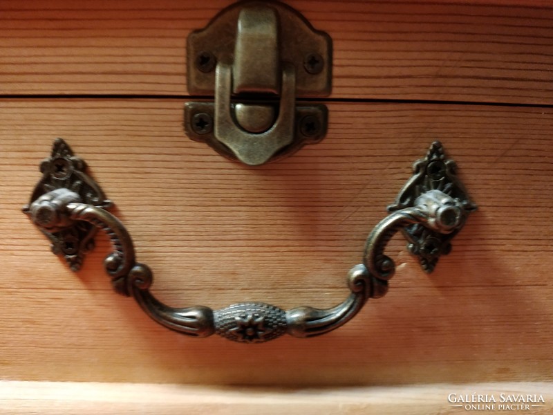 Wooden jewelry box, treasure chest