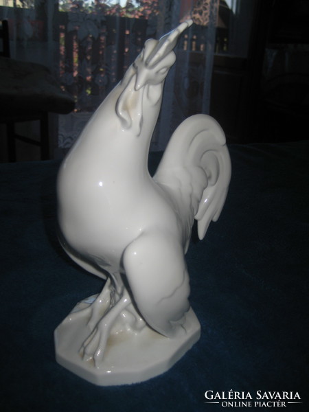 Herend rooster, white, 26 cm from the 60s