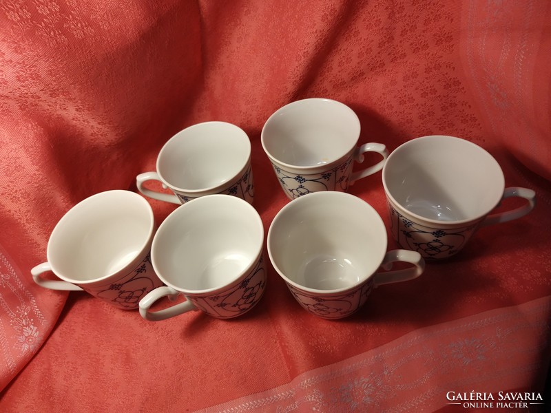 Immortelle patterned porcelain tea and coffee set for 6 people