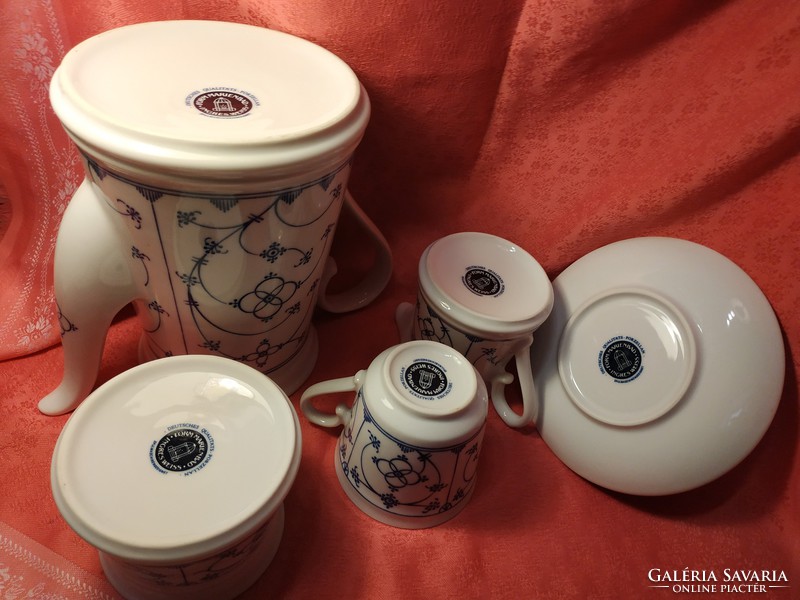 Immortelle patterned porcelain tea and coffee set for 6 people