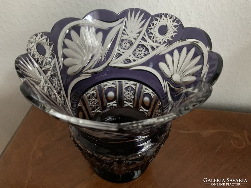 Vase glass purple