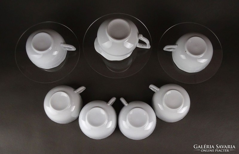 1E556 Hófehér mosogatógépben is mosható Herendi porcelán kávéskészlet