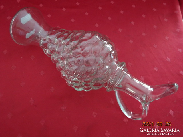 Glass wine jug in the shape of a bunch of grapes, 7.5 dl. Height 29 cm. He has! Jókai.