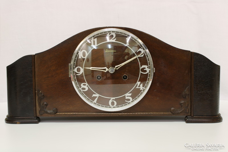 Old table clock, vintage table clock