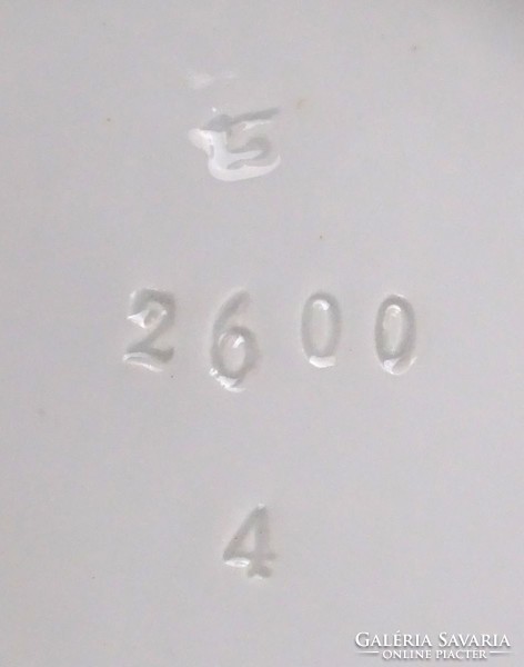1E666 Antik ovális alakú nagyméretű Elbogen porcelán húsos tál pecsenyetál 45.5 cm