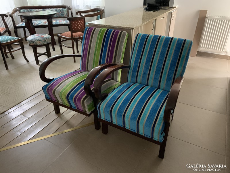 Original art deco: designer armchairs in pairs