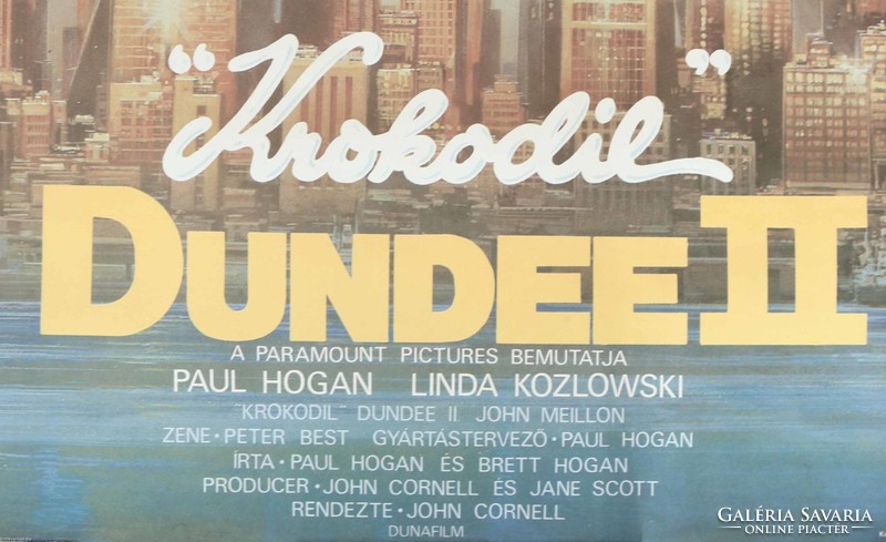 1E616 Krokodil Dundee II. retro moziplakát 1989