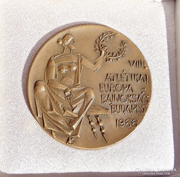 1966. VIII. Atlétikai Európa Bajnokság Budapest bronz emlékérem