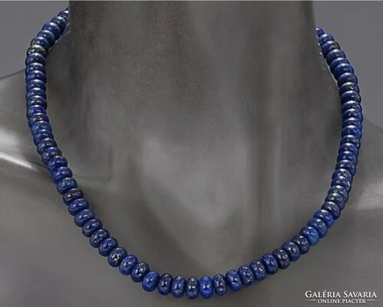 Mesés lapis lazulit  drágaköves nyakék ,  925, 235ct  - Új