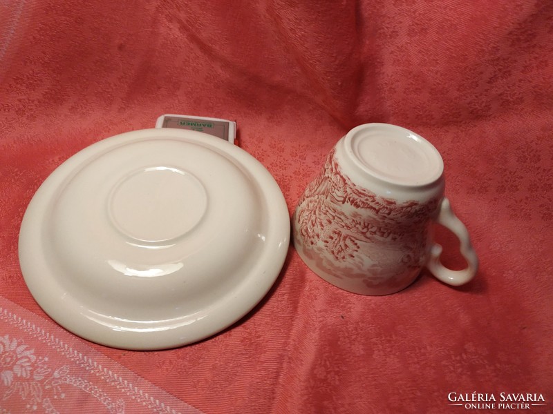 4-piece English scene porcelain breakfast set