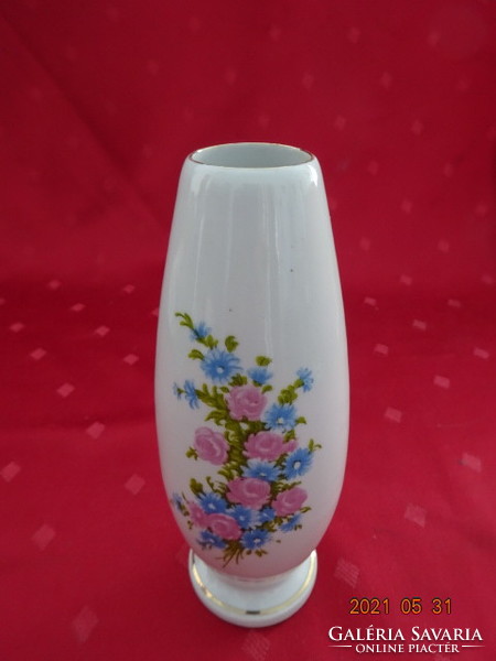 Aquincum porcelán váza, tavaszi virágcsokorral, magassága 15,5 cm. Vanneki!