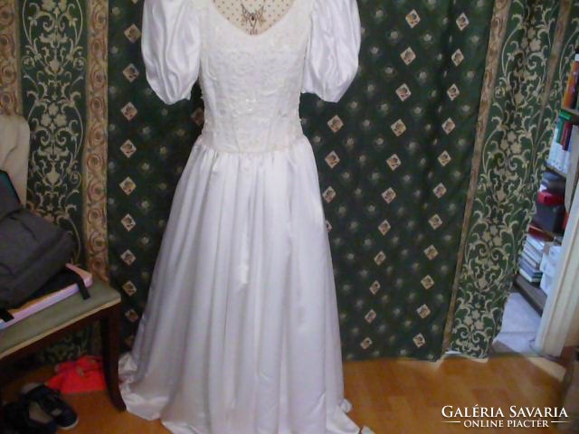 White wedding or prom dance dress