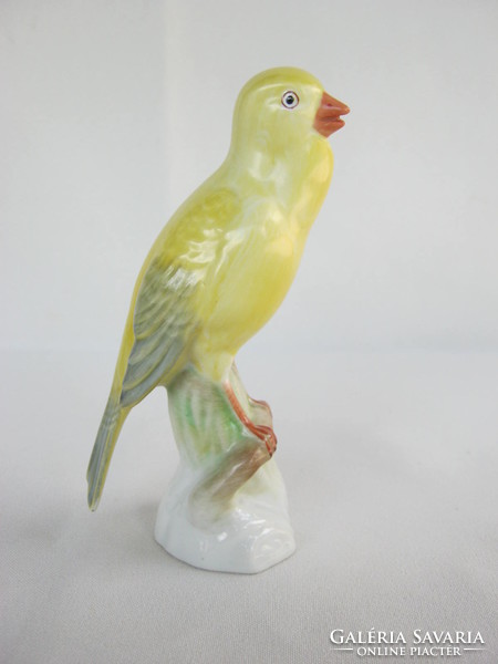 Herendi porcelán madár sárga kanári