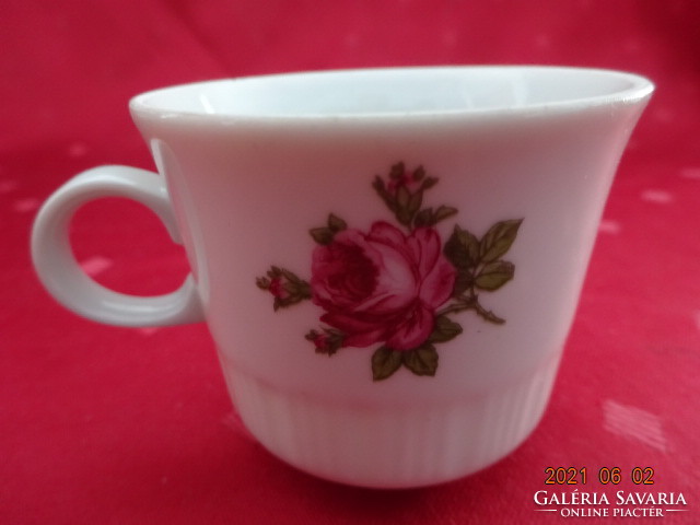 Colditz német porcelán kávéscsésze rózsa mintával, magassága 5,3 cm. Vanneki!