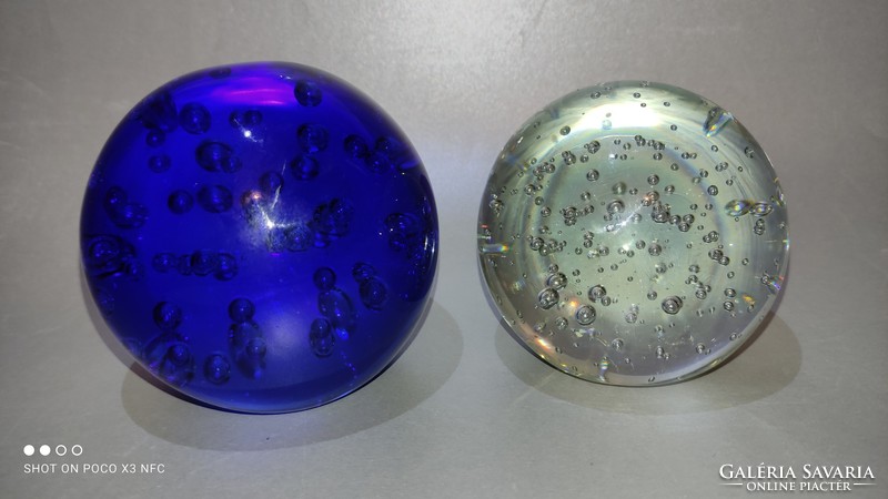 Big - big sphere royal blue crystal glass bubble paperweight table decoration large size