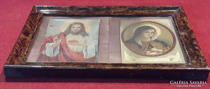 Antique Heart of Jesus and Saint Elizabeth picture