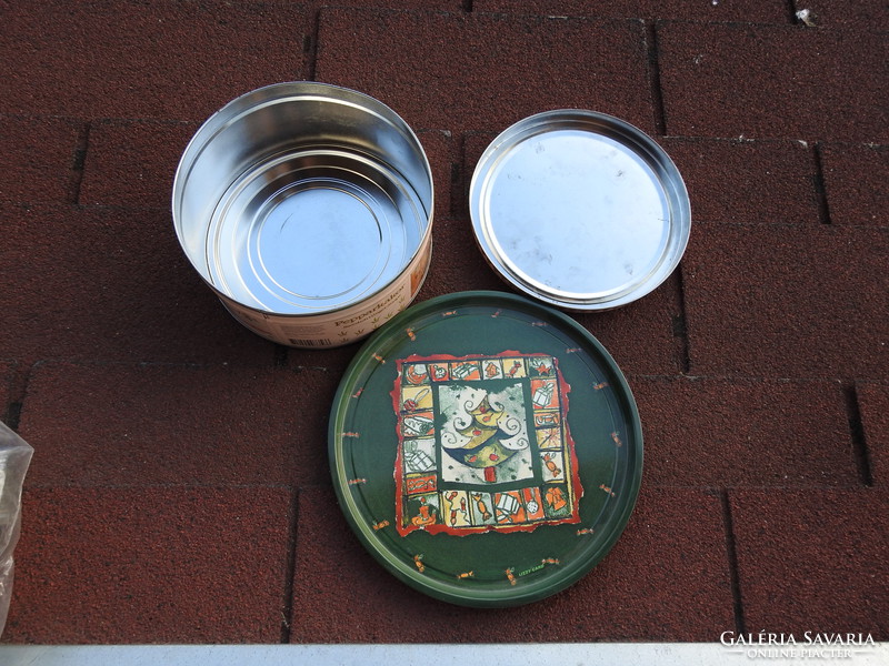 Vintage tin gift box from 1989 carl larsson collectors tin + gift Christmas tray
