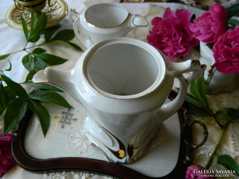 Antique geschützt porcelain serving, jug, pouring, sugar bowl, 1920