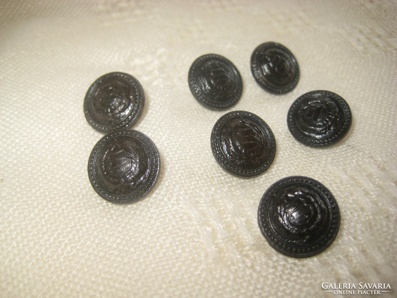 Bm. Police jacket buttons 7 pcs., old coat of arms----x