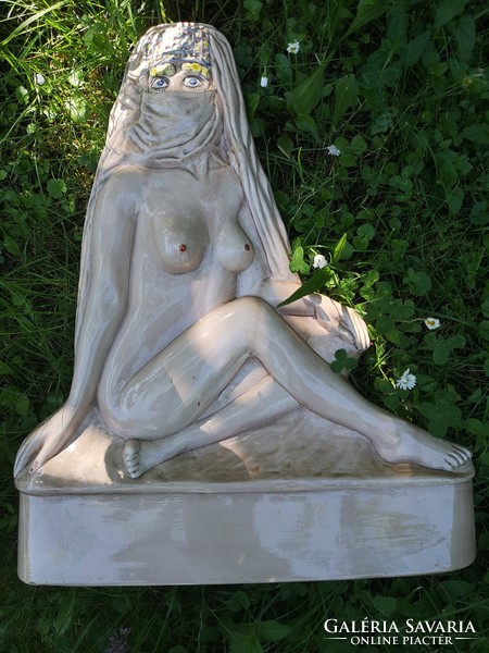 Art deco kerámia falidísz falikerámia erotikus meztelen Haremhölgy Goldscheider minőség