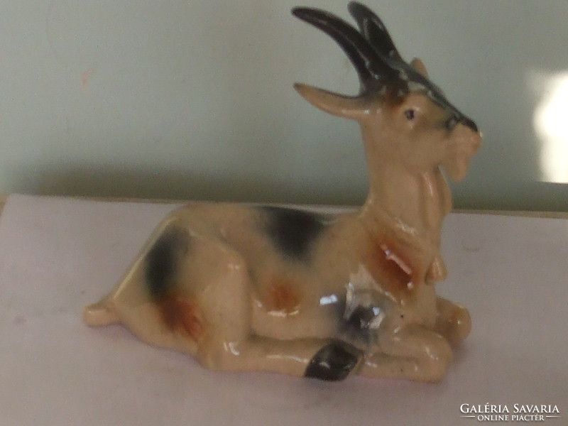 Sitzendorf old porcelain resting goat