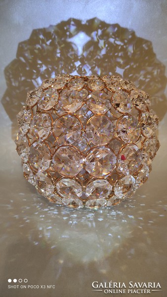 Palwa 1960s rare crystal ball chandelier lamp shade