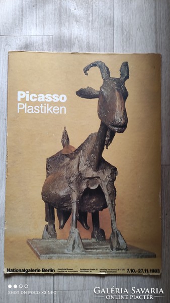 Picasso Plastiken1983 plakát kartonra ragasztva dekoráció