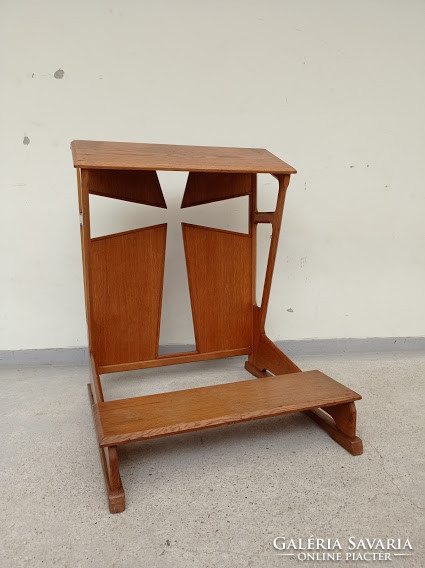 Antique art deco Christian religion cross prayer stool simple line kneeling prayer chair 4292