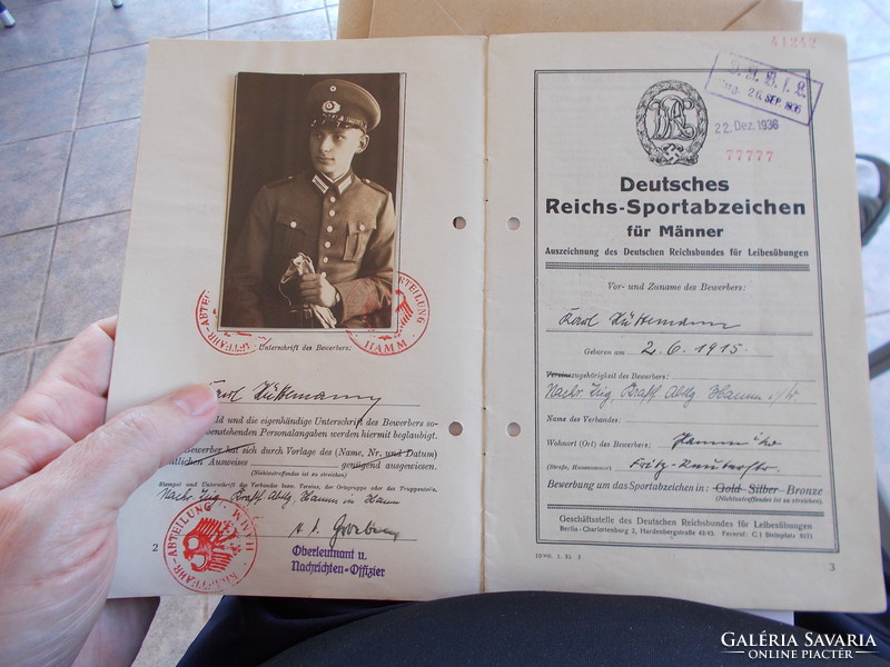 WW2,Német náci dokumentum,eredeti