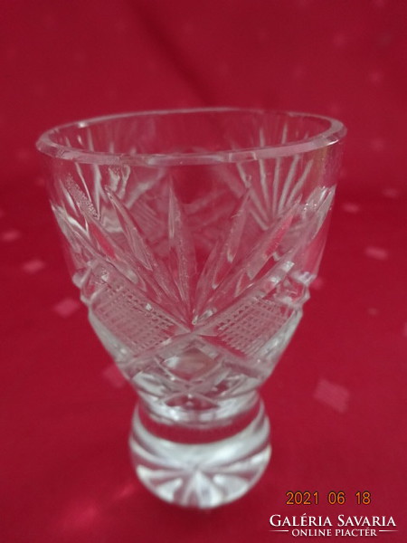 Kristályüveg likőrös pohár, magassága 7,5 cm. Vanneki!