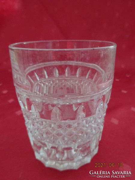 Kristályüveg whiskys pohár, magassága 9,5 cm, átmérője 7 cm. Vanneki!
