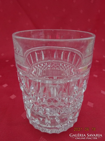 Kristályüveg whiskys pohár, magassága 10,5 cm. Vanneki!