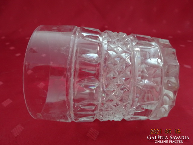 Crystal glass whiskey glass, height 9.5 cm, diameter 7 cm. He has!