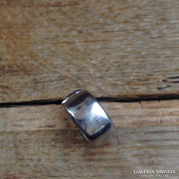 MORELLATO nemesacél gyűrű brill gyémánt kővel