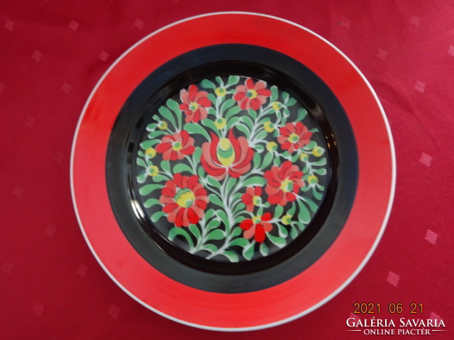 Hollóház porcelain, hand-painted wall plate - flat, diameter 24 cm. He has! Jókai.