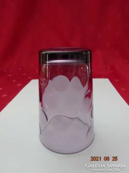 Halvány lila üvegpohár, magassága 10 cm. 5 db egyben eladó. Vanneki!
