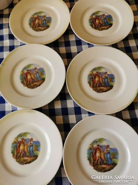 6 mz decorative porcelain cake plates with a diameter of 15 cm