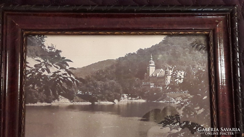 Antik lillafüredi fénykép, fotó keretben