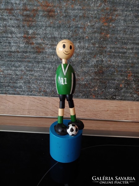 Fradis retro rare children's game soccer player soccer player figure pressed down below stands up like anno