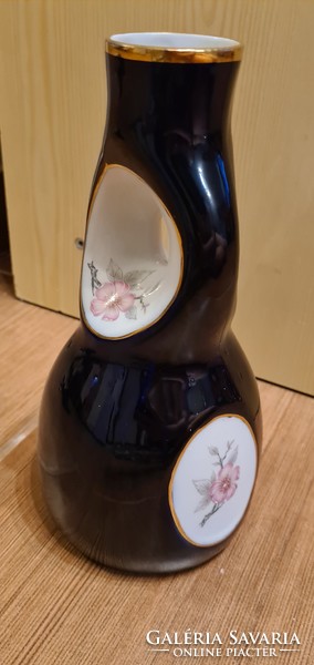 Hutschenreuther kobaltkék jelzett porcelán szecessziós váza