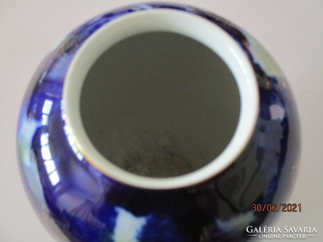 Nagyon régi csodálatos jelzett kobaltkék váza hibátlan állapotú